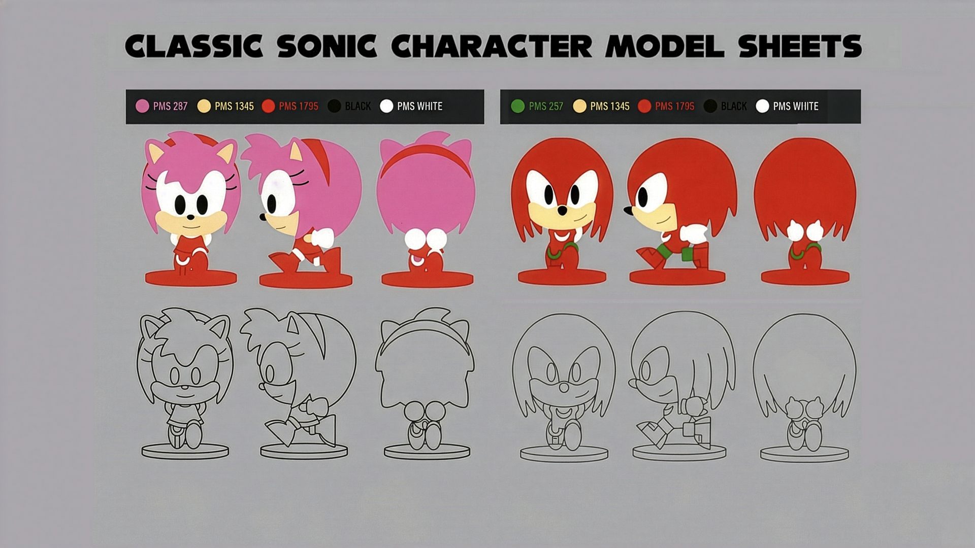 Amy & Knuckles Model Sheet