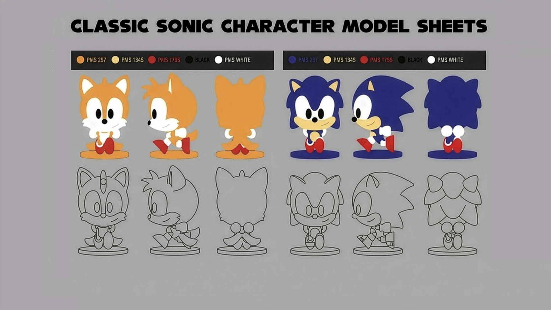 Tails & Sonic Model Sheet