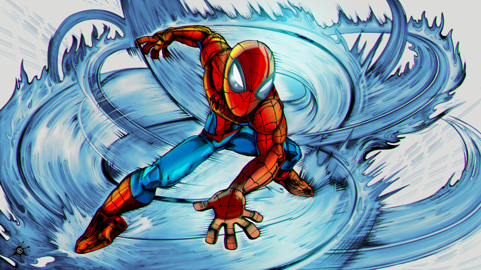 Spiderman Infinity Color Render